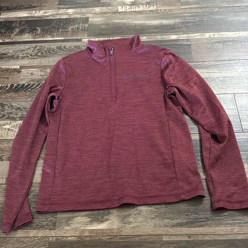 Vineyard Vines Maroon Kids Quarter-Zip Shirt